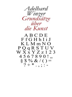 cover image of Grundsätze über die Kunst
